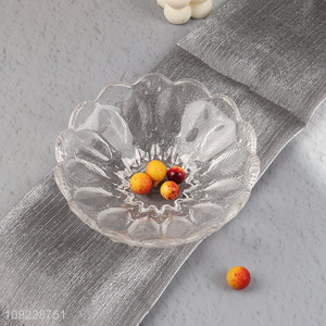 Hot Selling Transparent Glass Plate For Snacks Desserts Appetizers