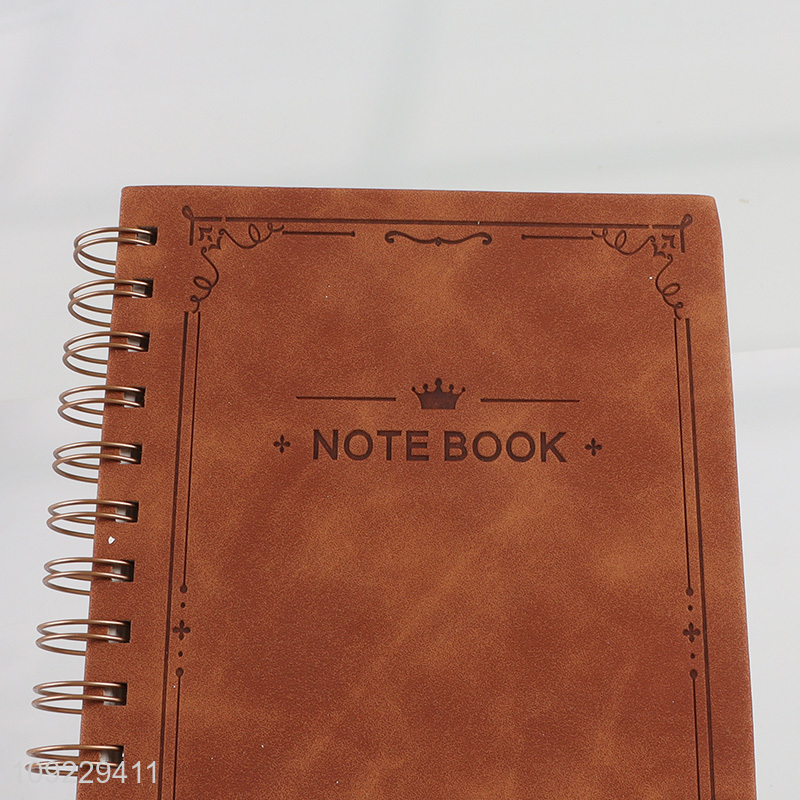 New Product A5 Notebook PU Leather Cover Lined Journal Notebook Spiral Notebook
