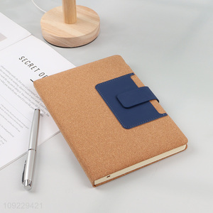 Factory Price A5 <em>Notebook</em> Cork Pattern PU Leather Journal <em>Notebook</em> for Writing