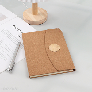 Wholesale A5 <em>Notebook</em> Cork Pattern PU Leather Lined Journal <em>Notebook</em> Diary