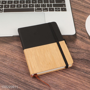 High Quality A5 <em>Notebook</em> Custom Size Bamboo Pattern PU Leather Journal <em>Notebook</em>