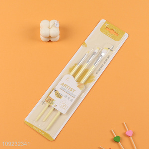 New Product 3PCS Plastic Handle Paintbrush Acrylic <em>Paint</em> <em>Brush</em> Set