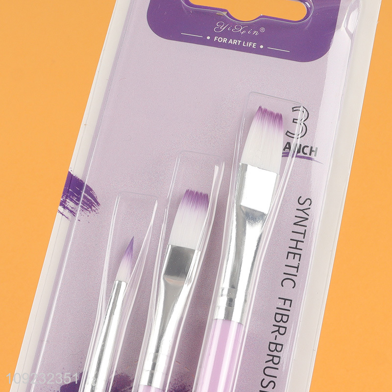 Factory Price 3PCS Paint Brush Set for Acrylic Painting Oil Watercolor
