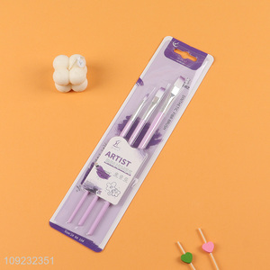 Factory Price 3PCS Paint Brush Set for Acrylic <em>Painting</em> Oil Watercolor