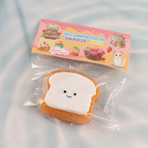 Hot selling bread shape soft tpr squeeze toys stress relief toys