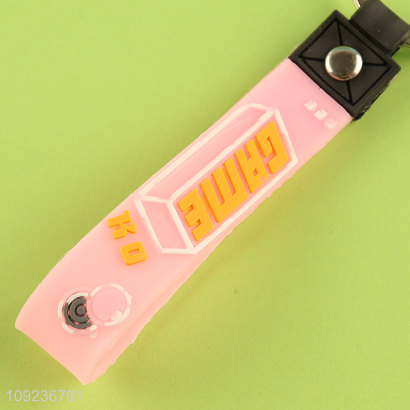 China supplier panda pendant silicone keychain key rings for gifts