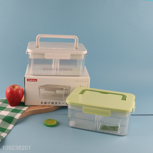 Hot items portable handheld food container plastic picnic <em>box</em> for sale