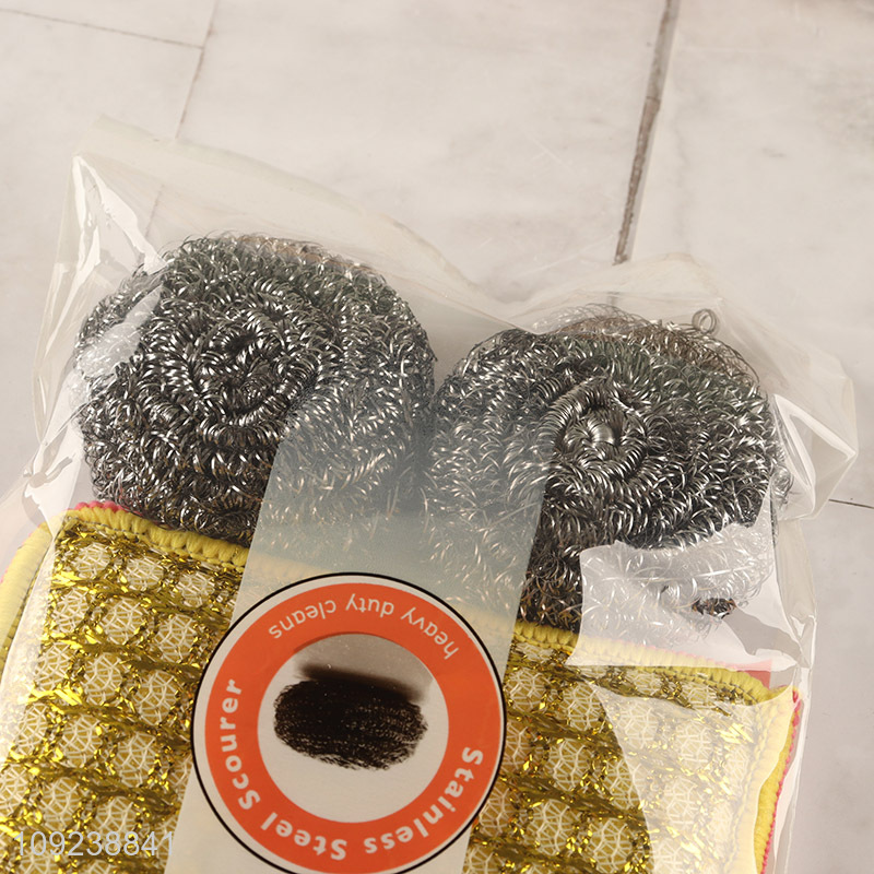 Good sale home kitchen cleaning kit cleaning ball scouring pad set