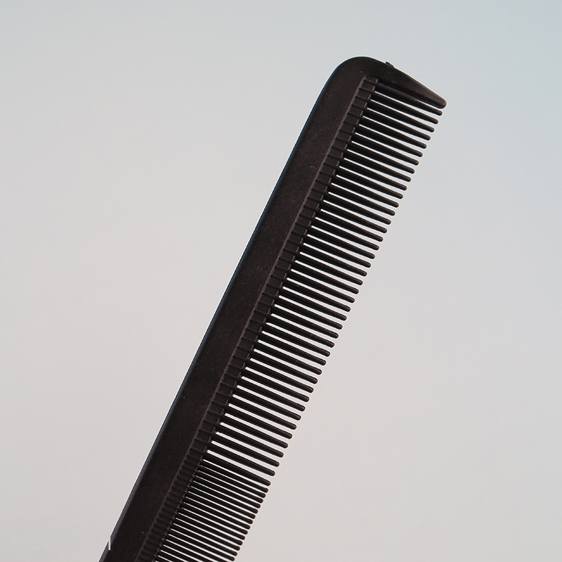 Low price 2pcs black plastic hair salon tool hair comb set