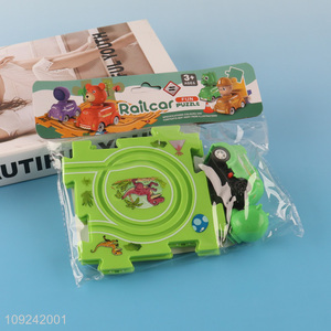 Online Wholesale Electric Dinosaur <em>Puzzle</em> Rail Car Toy for Kids 3+