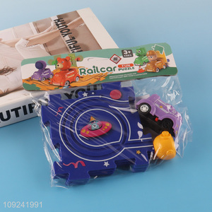 Factory Supply Electric Space <em>Puzzle</em> Rail Car Toy for Kids Boys Girls