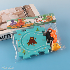 New Arrival Electric Cartoon <em>Puzzle</em> Track Car Toy for Kids Age 3+