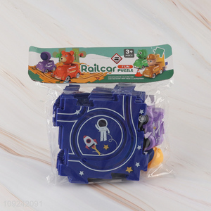 Hot Selling Electric Space <em>Puzzle</em> Rail Car Toy Set for Boys Girls
