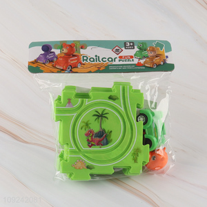 Wholesale Electric Dinosaur <em>Puzzle</em> Rail Car Toy for Kids Boys Girls
