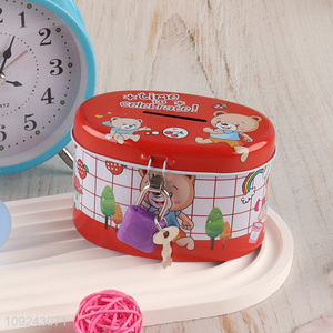 New Arrival Tin Piggy Bank Tin <em>Money</em> <em>Box</em> with Lock for Boys Girls