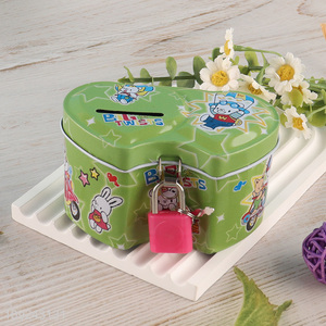 Factory Supply Tin Piggy Bank Tin <em>Money</em> <em>Box</em> with Lock for Boys Girls