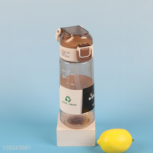 Top selling portable 600ml water bottle drinking bottle with <em>straw</em>