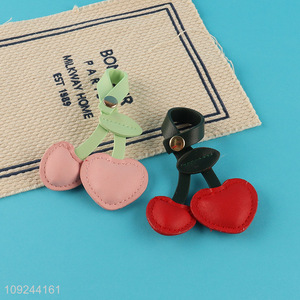 Good Quality PU Leather Cherry <em>Key</em> <em>Chain</em> Handbag Backpack Pendants