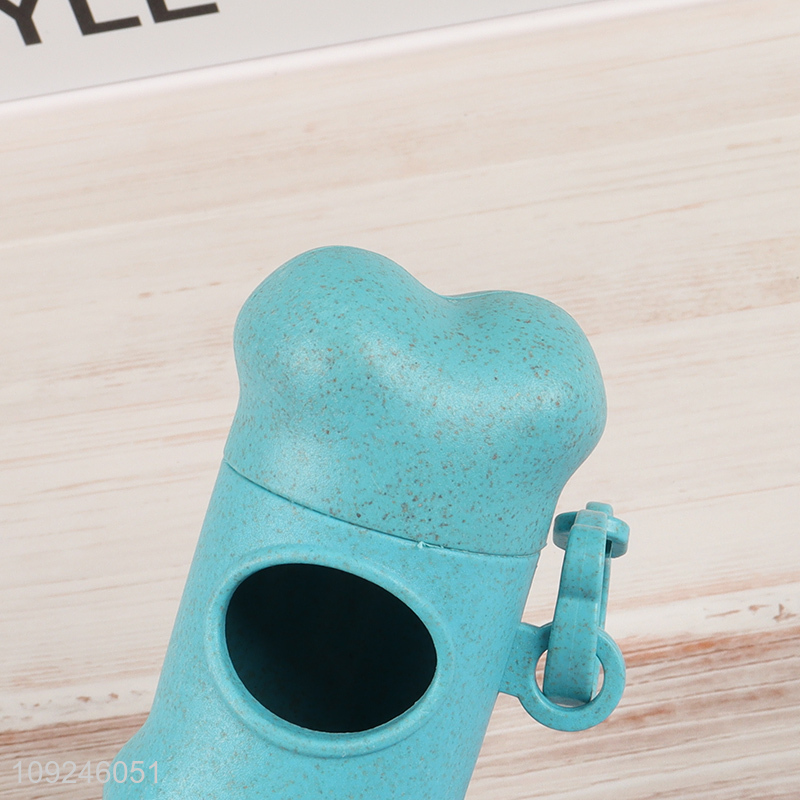 Top quality bone shape pet dog waste bag holder dispenser waste bag case