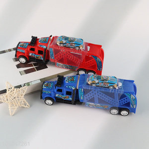 High Quality Inertia Toy Tractor Trailer Toy Set with Pull Back Car