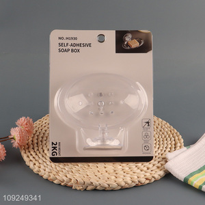 China Wholesale Suction Cup Plastic <em>Soap</em> <em>Holder</em> Clear Wall Mounted <em>Soap</em> Dish