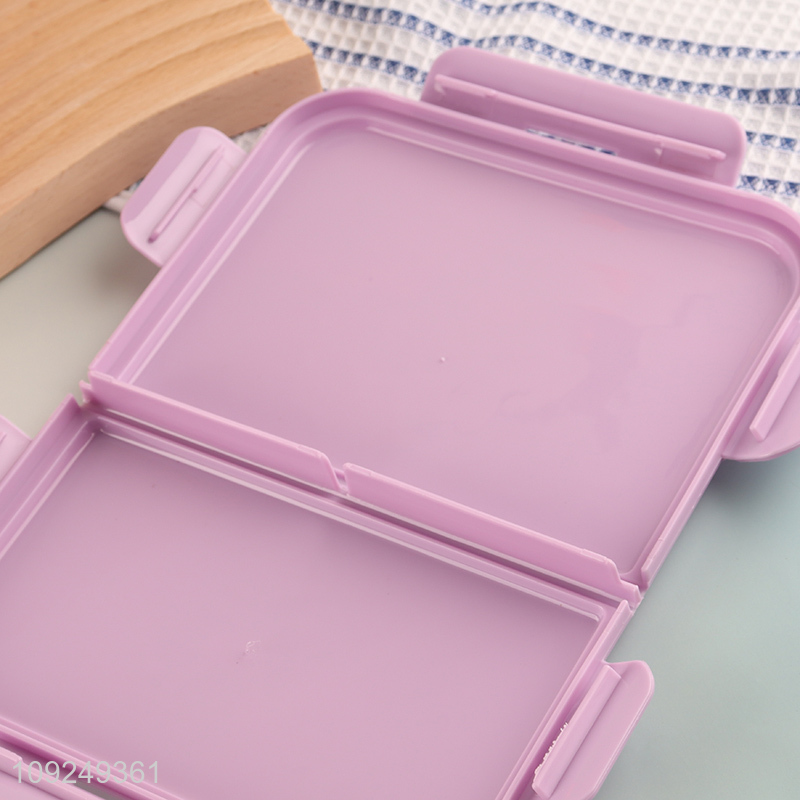 High Quality Bpa Free Plastic Bento Lunch Box with Spork for Kids Boys Girls
