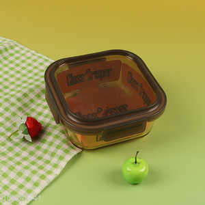 Hot selling square sealed glass food container preservation <em>box</em> for kitchen