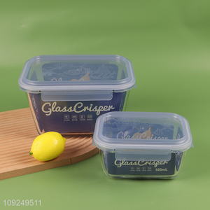 Top products rectangle clear glass food container preservation <em>box</em> for home kitchen