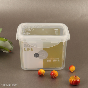 Top sale rectangle plastic food container preservation <em>box</em> crisper wholesale