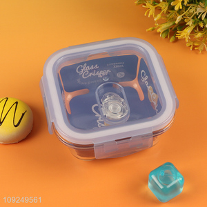Top quality square home kitchen glass food container preservation <em>box</em> for sale