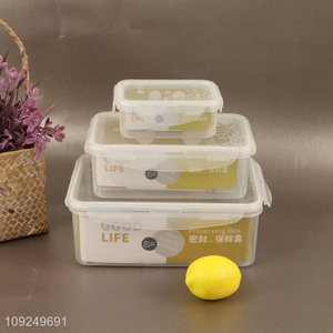 Low price rectangle clear plastic food container preservation <em>box</em> crisper for sale