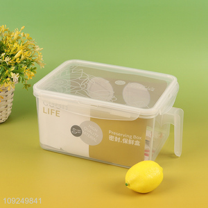 Popular products large capacity plastic rectangle preservation <em>box</em> with handle