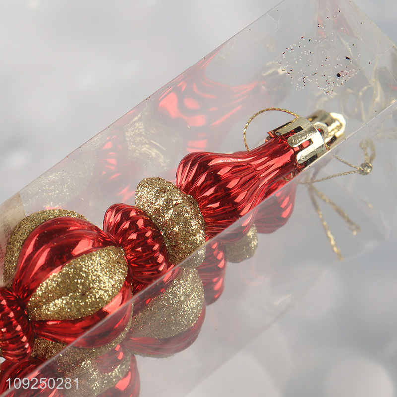 Hot Selling 3Pcs Christmas Tree Hanging Ornaments Glitter Xmas Tree Ornaments