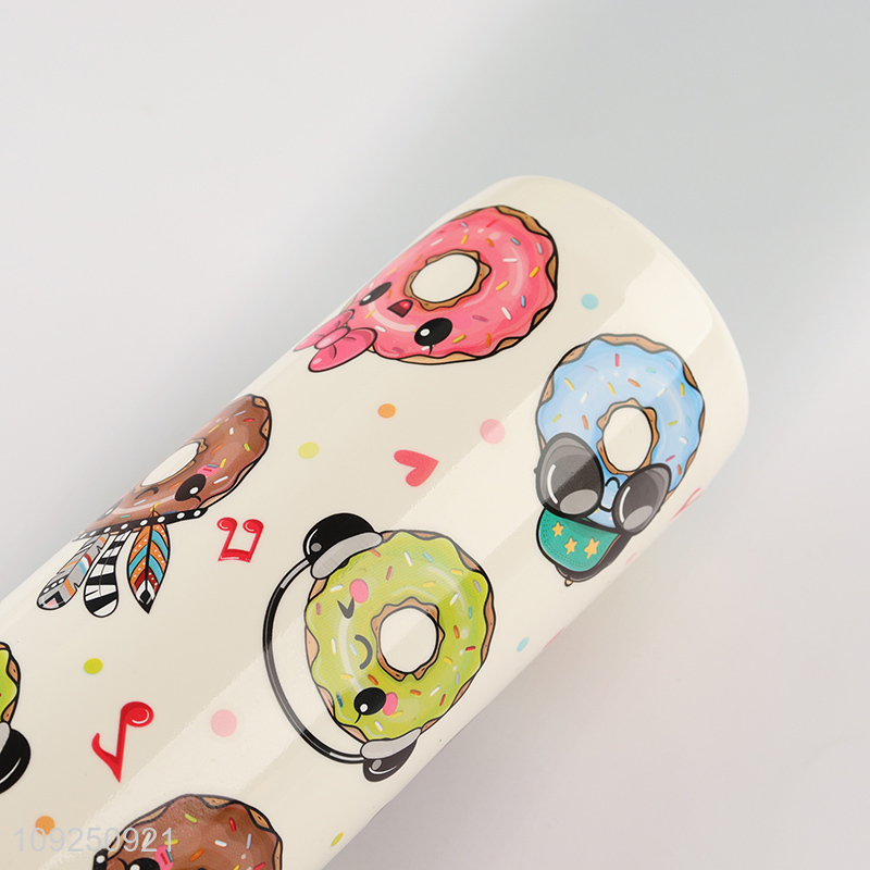 Factory Price Donut Water Bottle Large Capacity Plastic Water Bottle with Straw
