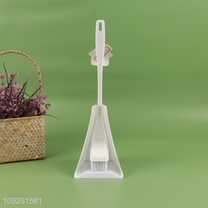 Top quality <em>bathroom</em> accessories white toilet brush cleaning brush with holder