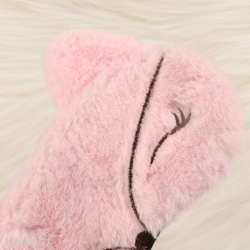 Yiwu market cartoon fox plush travel sleeping eye mask eye cover