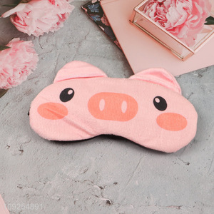 Good sale cartoon pig adjustable sleeping eye mask eye cover
