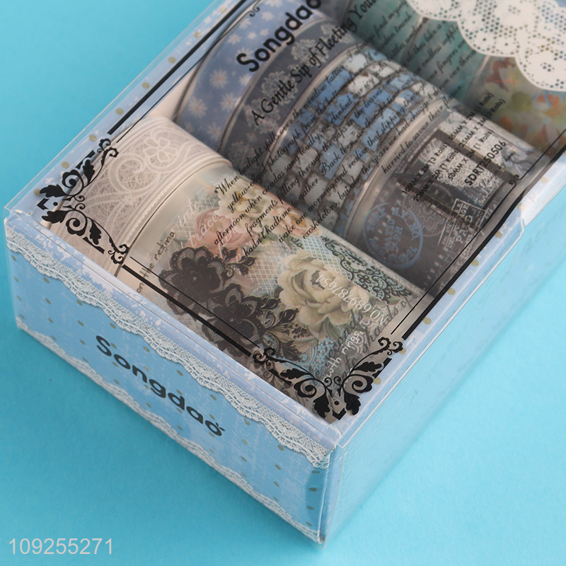 Factory Price 10 Rolls Aesthetic Washi Tapes Decorative Masking Tape‌s for DIY Scrapbooking