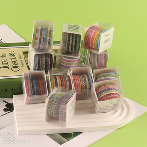 Online Wholesale 10 Rolls Thin Washi <em>Tape</em> Set Adhesive Masking Tapes Set for DIY Arts Crafts
