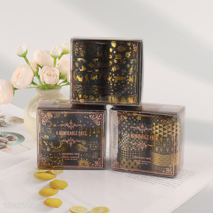 China Imports 10 Rolls Washi <em>Tape</em> Set Gold Foil Washi Tapes for DIY Journaling & Scrapbooking