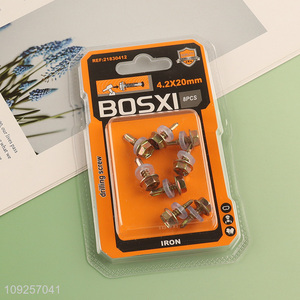 Factory Supply 8 Pieces Iron Self Drilling Screws with Washer for Wood Plastic