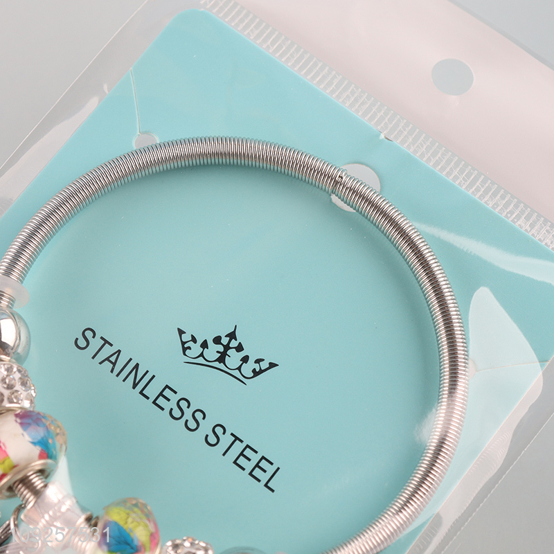 Factory Price Charm Bracelet Silver Bracelet Stainless Steel Bangle Bracelet