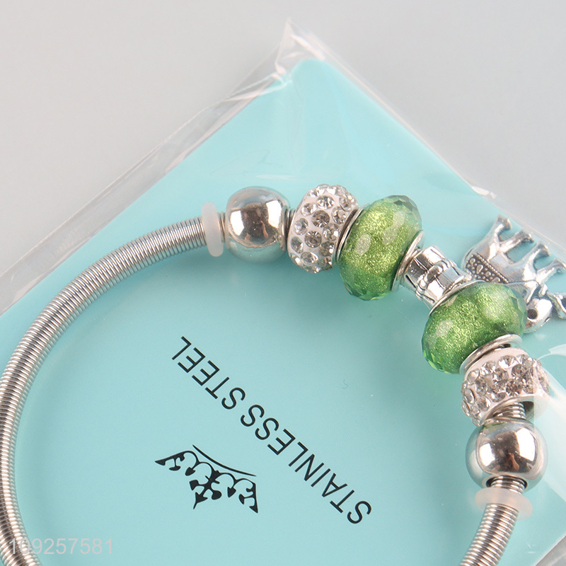 Good Quality Charm Bracelet Silver Plated Stainless Steel Charm Bracelet