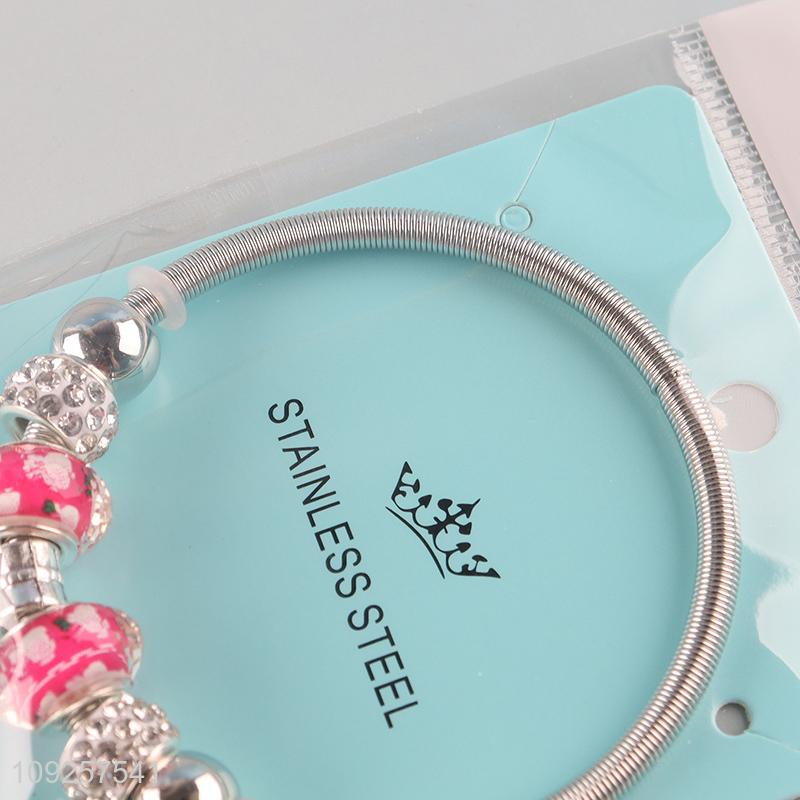 China Imports Charm Bracelet Stainless Steel Bangle Fashion Jewelry Gifts