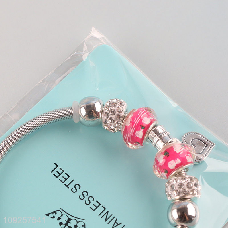 China Imports Charm Bracelet Stainless Steel Bangle Fashion Jewelry Gifts