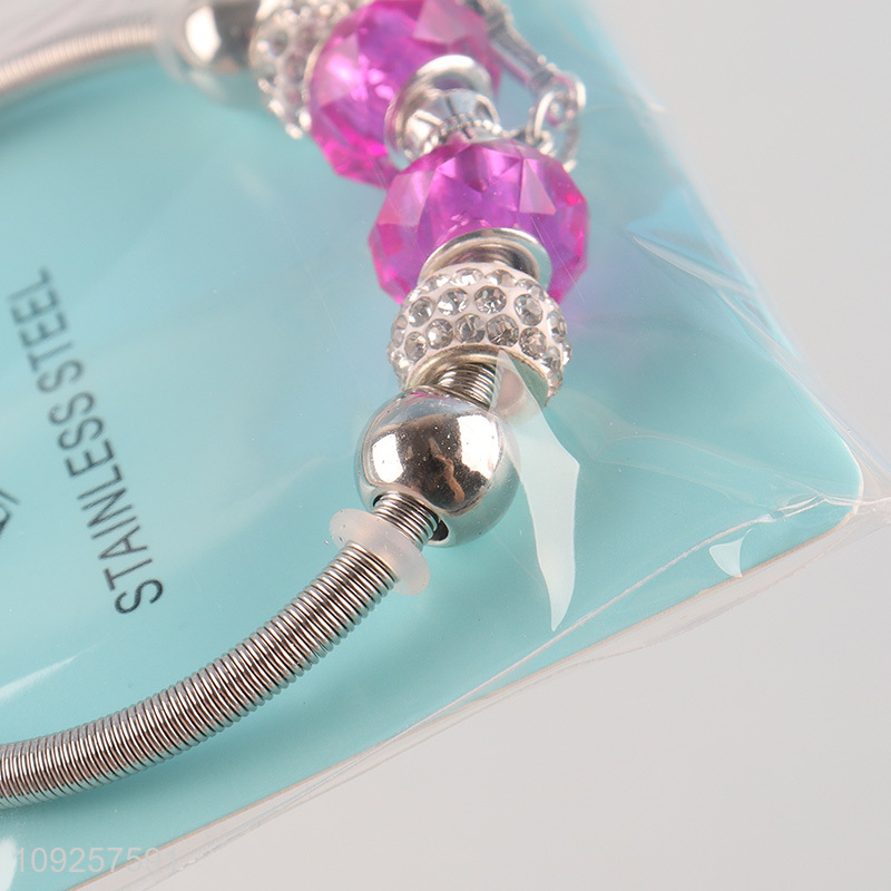 Hot Selling Charm Bracelet Stainless Steel Bangle Bracelet Girls Jewelry