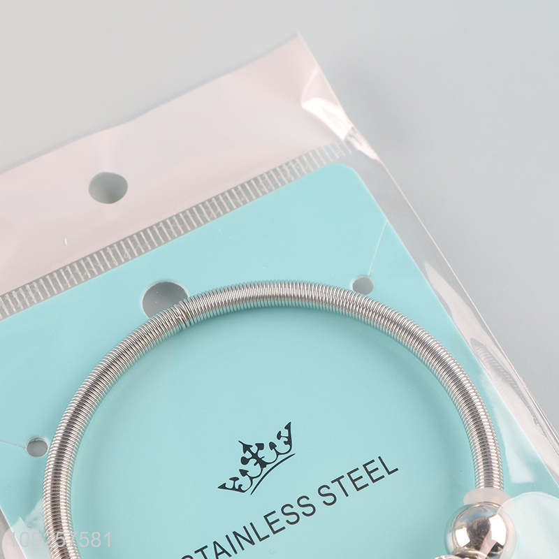 Good Quality Charm Bracelet Silver Plated Stainless Steel Charm Bracelet