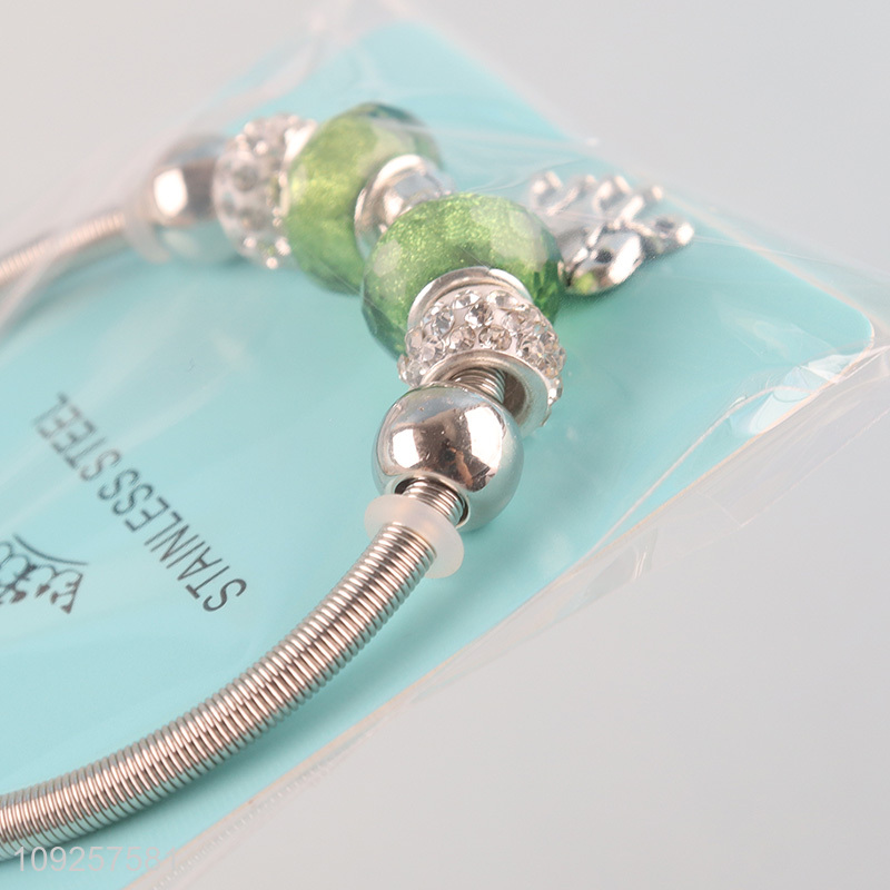 Good Quality Charm Bracelet Silver Plated Stainless Steel Charm Bracelet