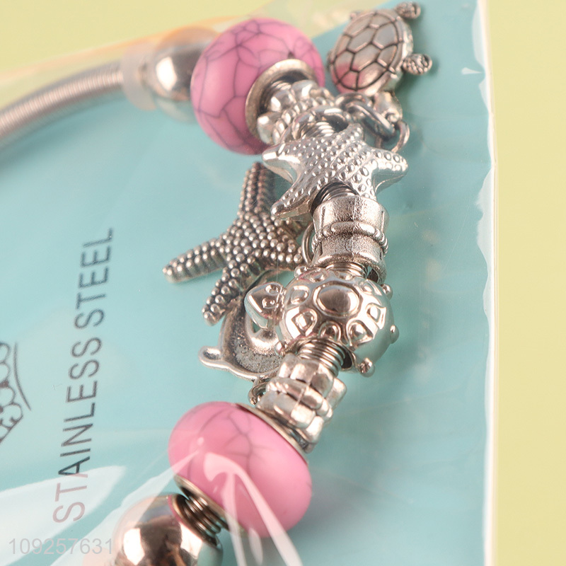 China Imports Charm Bracelet Silver Bracelet Stainless Steel Bangle Bracelet