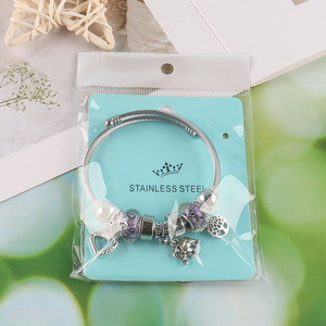 New Arrival Stainless Steel Silver Plated Charm Bracelet Fashion Jewelry